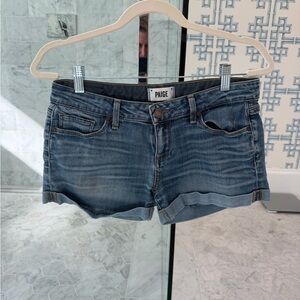 PAIGE Women's Jean Shorts - Dark Blue
